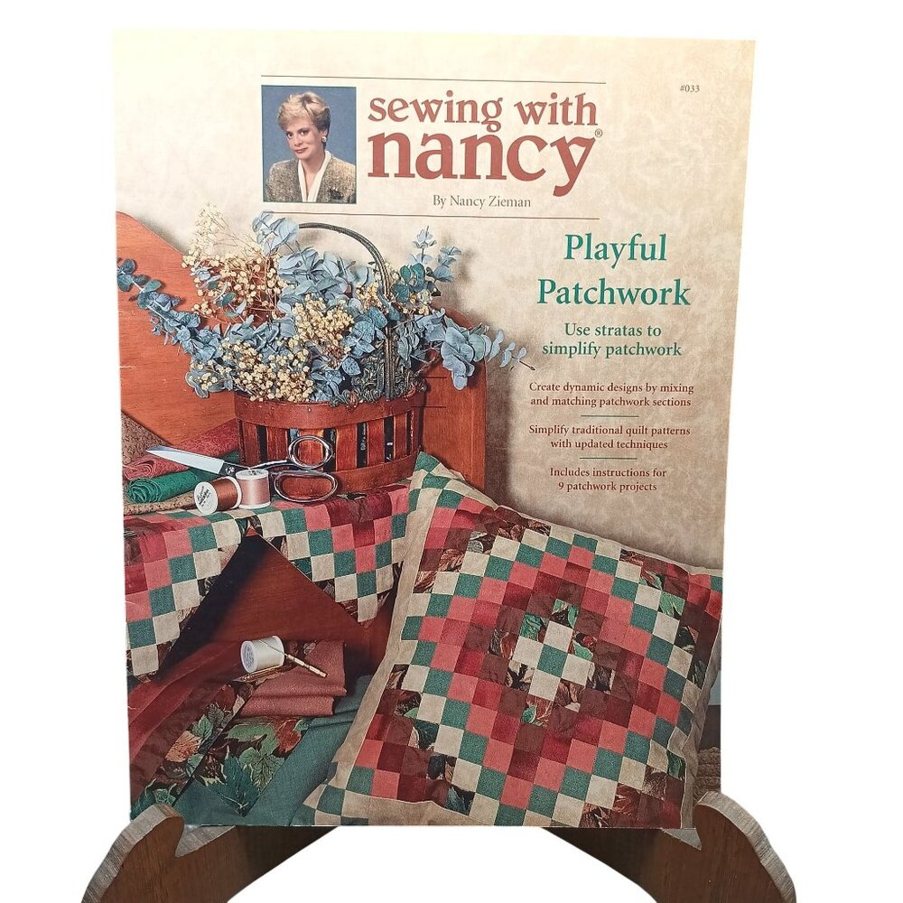 Sewing With Nancy Playful Patchwork Book By Nancy Zieman 1998 9 Projects For Qui